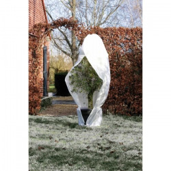 Nature Couverture d'hiver avec fermeture 70 g/m² Blanc 2,5x2,5x3 m