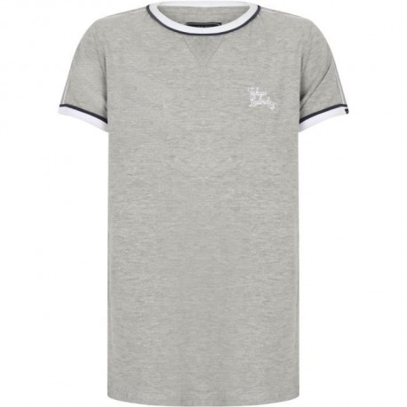 Tee shirt col rond garçon Light grey marl / Gris clair chiné