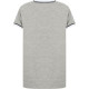 Tee shirt col rond garçon Light grey marl / Gris clair chiné