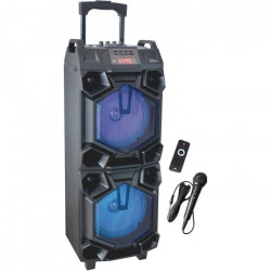 Enceinte Lumineuse CONTINENTAL EDISON CELED53HP20V2B4 600W Trolley Bluetooth Karaoké