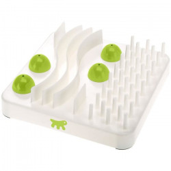 FERPLAST Jouet Explorer - Blanc et vert - 30 x 30 x 8 cm - Pour chat