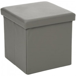 Pouf pliant PVC - Gris