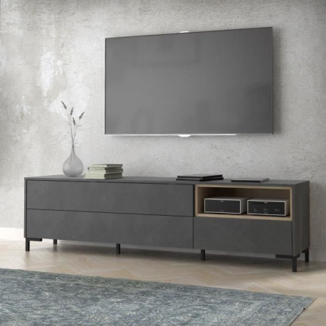 Meuble TV 3 tiroirs - 182,6 x 49,5 x 41,4 cm - GALACTIQUE