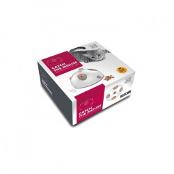 M PETS Jouet électronique pour chat distributeur de Friandisess - 24 x 24 x 12 cm - Blanc