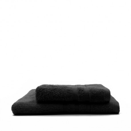 TODAY Lot de 1 Serviette de bain 50 x 100 cm + 1 Drap de bain 70 x 130 cm Reglisse - 100% coton TODAY