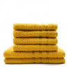 TODAY Lot de 4 Serviettes de bain 50 x 100 cm + 2 Draps de bain 70 x 130 cm Safran - 100% coton TODAY