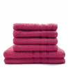 TODAY Lot de 4 Serviettes de bain 50 x 100 cm + 2 Draps de bain 70 x 130 cm Jus de myrtille - 100% coton TODAY