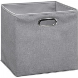 Boîte de rangement/tiroir pour meuble en tissu 31x31 cm - Gris chiné