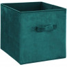 Boîte de rangement/tiroir pour meuble en tissu  31x31 cm - Velours Bleu