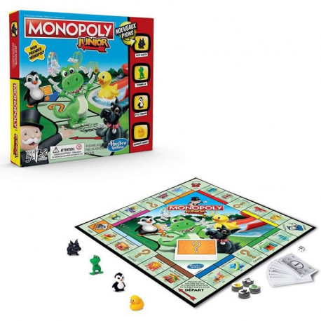 MONOPOLY - Junior - Jeu de societe pour enfants - Jeu de plateau - Version francaise