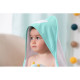 DOMIVA Coffret sortie de bain + gant - 75 x 75 cm - Aqua couronne