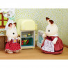 SYLVANIAN FAMILIES - 5014 - La maman lapin chocolat et réfrigérateur - Le village