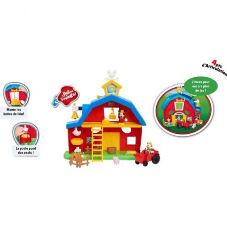 Mickey, La Ferme de Mickey, 14 pieces, avec fonctions sonores, Jouet pour enfants des 3 ans, MCC10