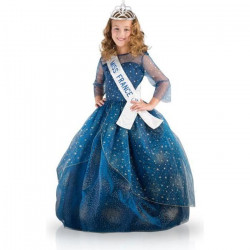 MISS FRANCE - Robe avec diademe et écharpe - Deluxe Bleu Nuit 5-7 ans