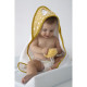 LULU CASTAGNETTE - Sortie de bain CIRCUS LULU 100x100 cm - 100% Coton - Avec capuche - Ocre