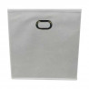 MODULOSTORAGE Boîte de rangement/tiroir pour meuble en tissu - Poignée métal - 27x27x28 cm - Blanc