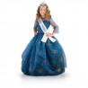 MISS FRANCE - Robe avec diademe et écharpe - Deluxe Bleu Nuit 11-12 ans
