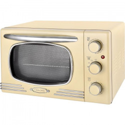 TKG OT 2500 - Mini-four vintage - 19,5L - 1300W - Chauffe en voûte, sole ou combinée - 90-230°C - Beige