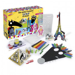 JOUSTRA - Coffret Multi-Activités Loup en Voyage - Un coffret créatif avec plein d'activités Loup !