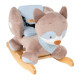 NATTOU Bascule Bob le raton laveur - Peluche 100% polyester, socle et poignées en bois - De 10 a 36 mois