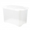 EDA PLASTIQUE Boîte de rangement Clip'Box 60 L - Naturel couvercle avec charniere - 58.6x39x39.5cm