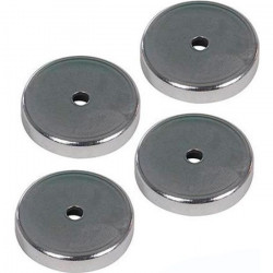 SILVERLINE Lot de 4 aimants en ferrite - Gris