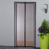 Moustiquaire rideau pour porte  magnétique - H220 cm x L100 cm - Polyester noir