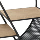 Etagere en métal ronde sur pied Timeo - 50 x 18 x H 55,5 cm - Noir