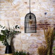 Suspension Cage Haute Filaire - 20 x 20 38 cm - Noir Mat - HOME DECO FACTORY