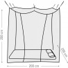Moustiquaire Box 2 personnes - 200 x 200 cm
