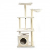 Grand Arbre a chat avec niche - 108 x 60 x H.178 cm - Blanc