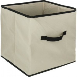 Boîte de rangement/tiroir pour meuble en tissu  - 31 x 31 cm - Lin