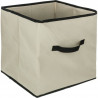 Boîte de rangement/tiroir pour meuble en tissu  - 31 x 31 cm - Lin