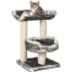 TRIXIE Isaba Arbre a chat Hauteur 62 cm noir et blanc peluche et sisal naturel