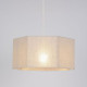 Suspension - Coton - Hexagonale - E27 - Ø38-H19 cm - Pyla