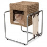 VESPER Meuble a chat V-Cube - Jonc de mer