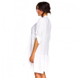 Robe Nayla 100% Lin Blanc Femme