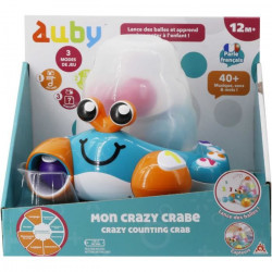AUBY  Mon Crazy Crabe  Jouet avec Effets Sonores & Lumineux  Jouet 12 mois et+