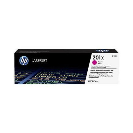 HP 201X Cartouche de toner magenta LaserJet grande capacité authentique (CF403X) pour HP Color LaserJet Pro M252/M274/M277