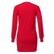 Robe Pull de Noël a Message Humoristique Rouge Femme