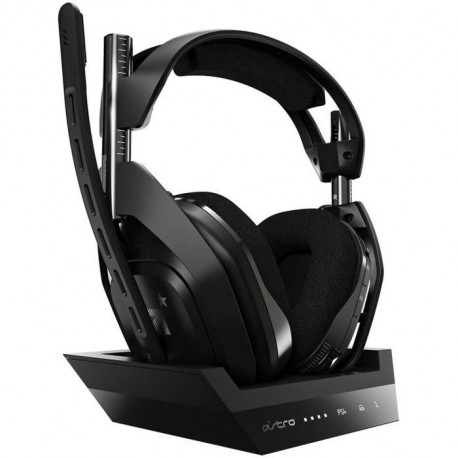 Casque Gaming sans fil + Station de Charge - ASTRO A50 - Compatible avec PS5, PS4, PC, Mac - Noir/Argent