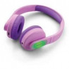 PHILIPS TAK4206PK/00 - Casque supra-aural sans fil pour enfants - Coques lumineuses - Contrôle parental - 85 dB - Rose