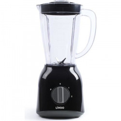 LIVOO DOP214 - Blender avec bol amovible plastique 1,5L - 2 vitesses - Fonction Pulse - 1 couteau 4 lames - Indicateur de niveau