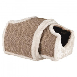 TRIXIE Tunnel a griffer - 110x30x38cm - Gris clair, brun et taupe - Pour chat