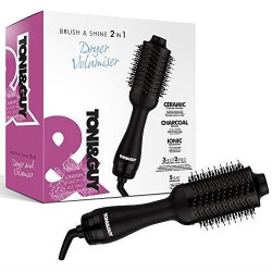 TONI&GUY- TGDR5374UKE- Brosse volumisante Brush&Shine 2 en 1- Noir