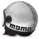 MOMO DESIGN Casque Jet FGTR Evo Blanc Brillant Logo Noir