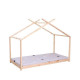 Lit cabane enfant  ELIAH - 90 x 190 cm - Bois pin massif - Naturel  - Sommier inclus