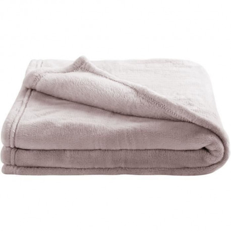 DOMIVA Couverture Microdoux - 75 x 100 cm - Uni - 320 g/m² - Microfibre - Taupe