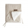Domiva Couverture Fluffy - 75 x 100 cm - Idéale poussette - Coton/Polyester - Galet