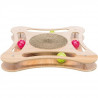 TRIXIE Griffoir en carton avec jouet en bois - 35 x 4 x 35 cm - Pour chat